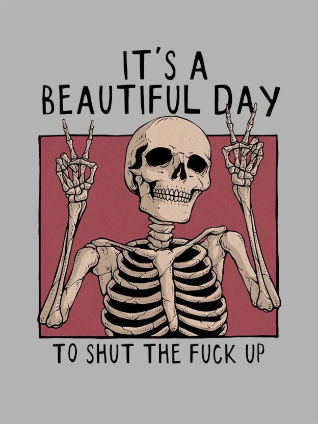 IT'S A BEAUTIFUL DAY TO SHUT THE FU*K UP WASHED TSHIRT
