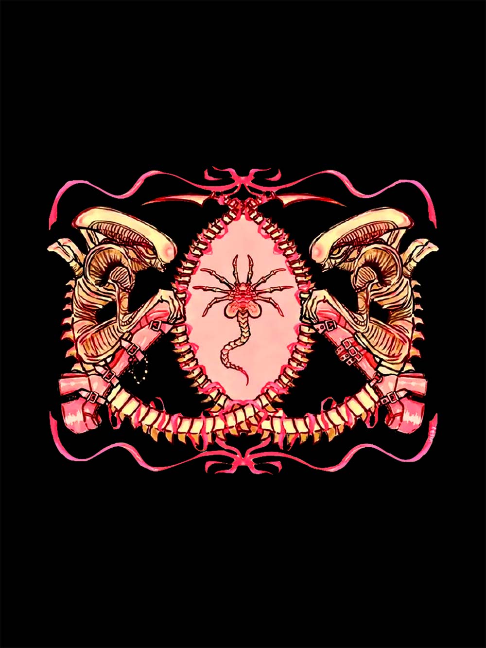 Alien Embrace Washed Tshirt