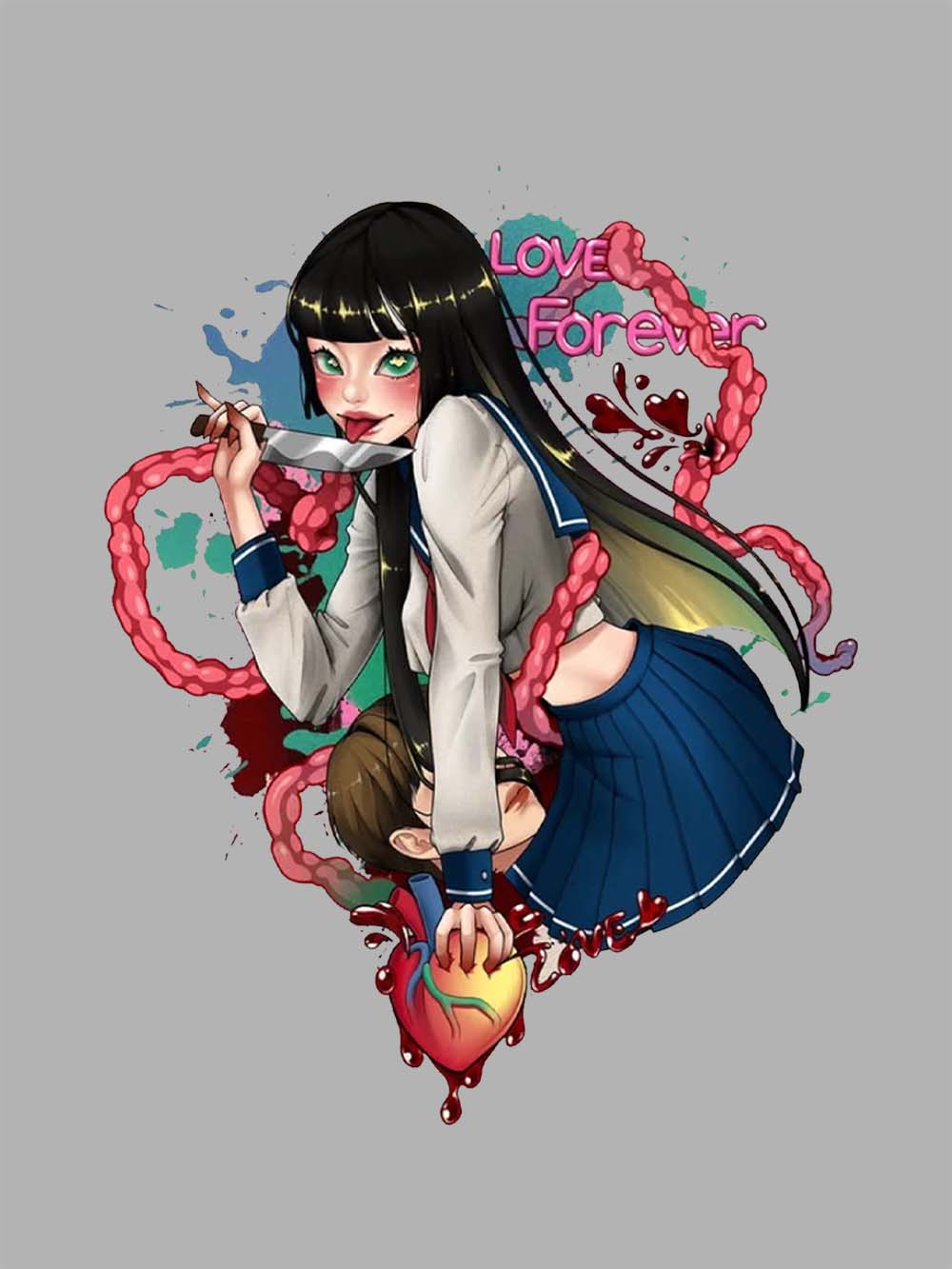 Love Forever in Darkness Washed Tshirt