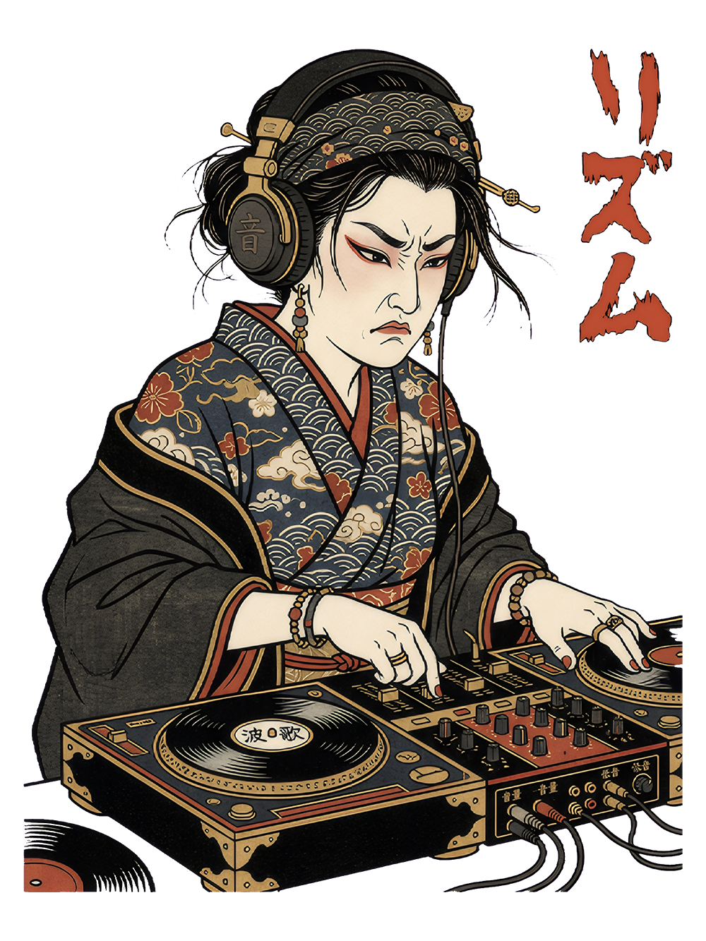 GEISHA DJ RHYTHM OFF SHOULDER SHIRTS