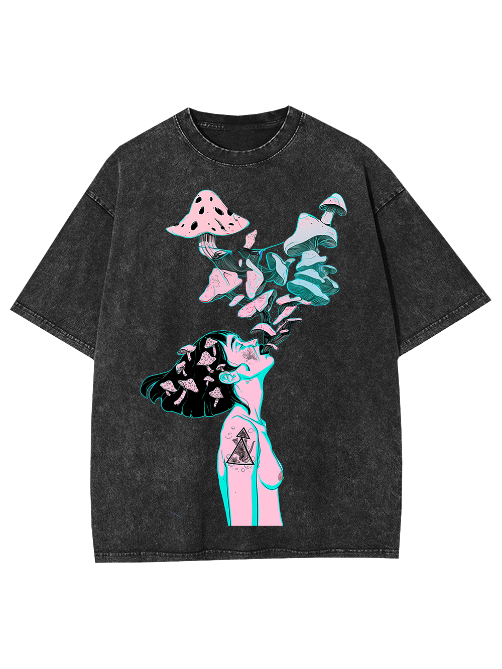 Mushroom Dreamscape Washed Tshirt