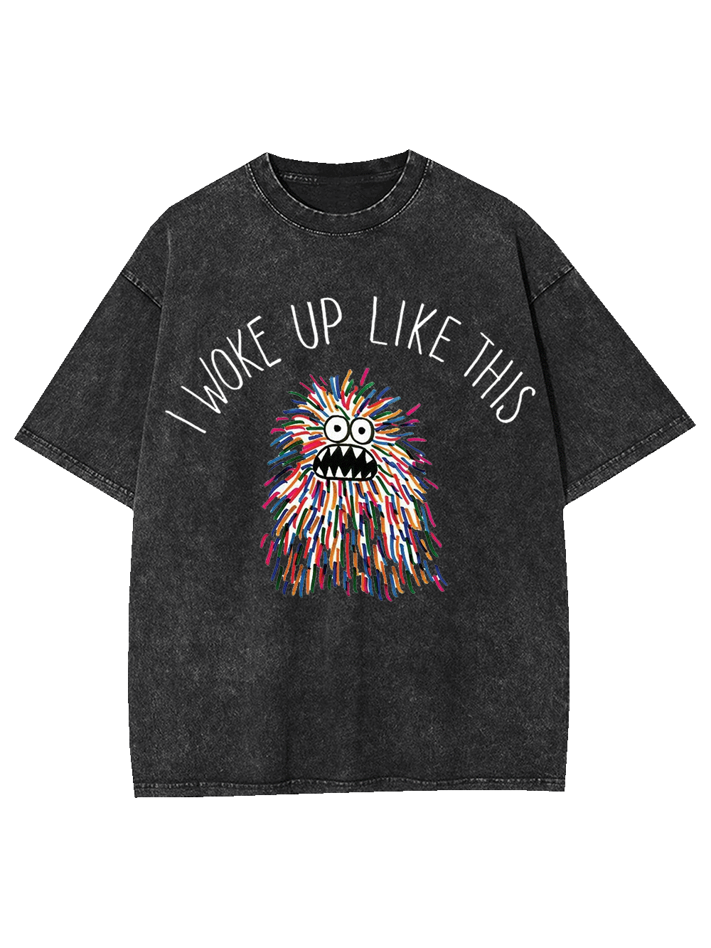 COLORFUL MONSTER WAKE UP WASHED TSHIRT