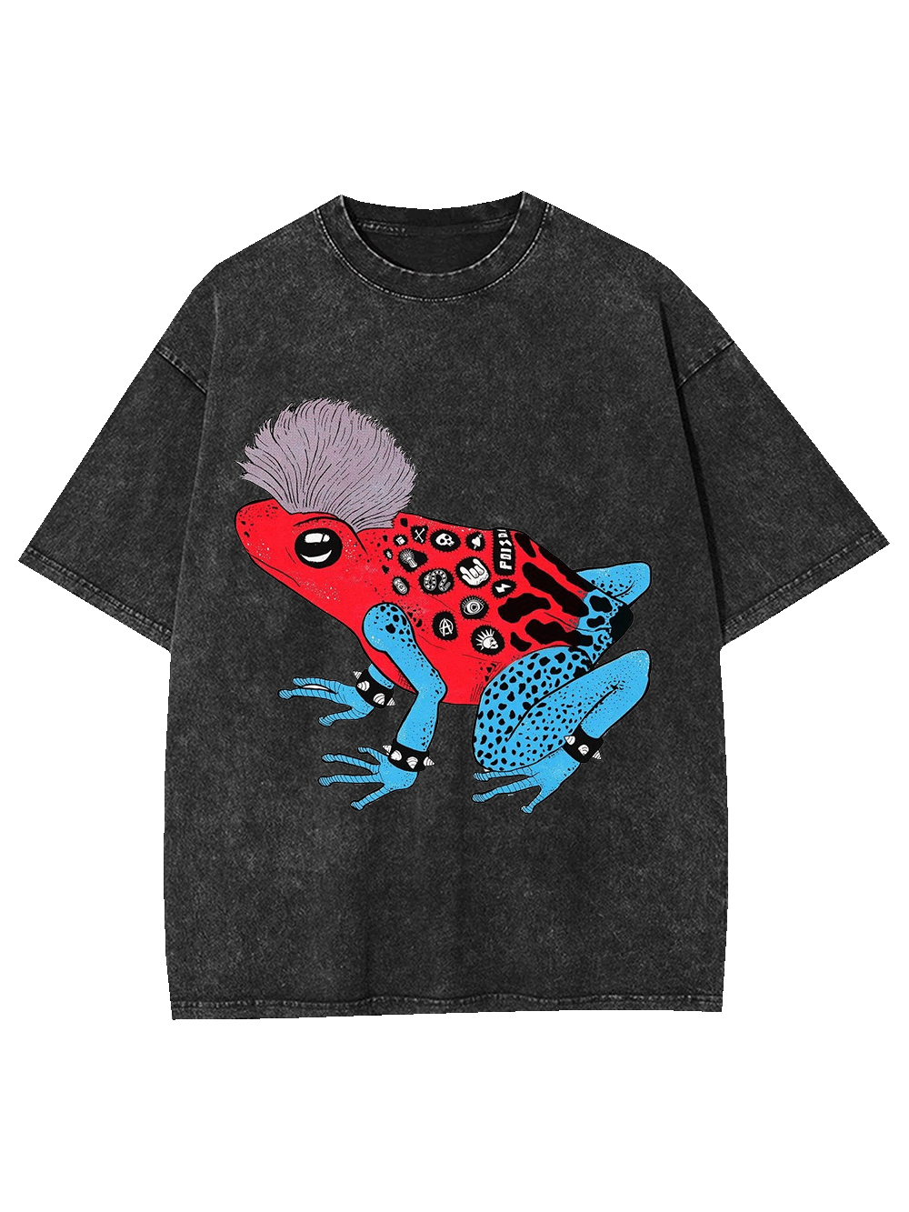 COLORFUL FROG WASHED TSHIRT