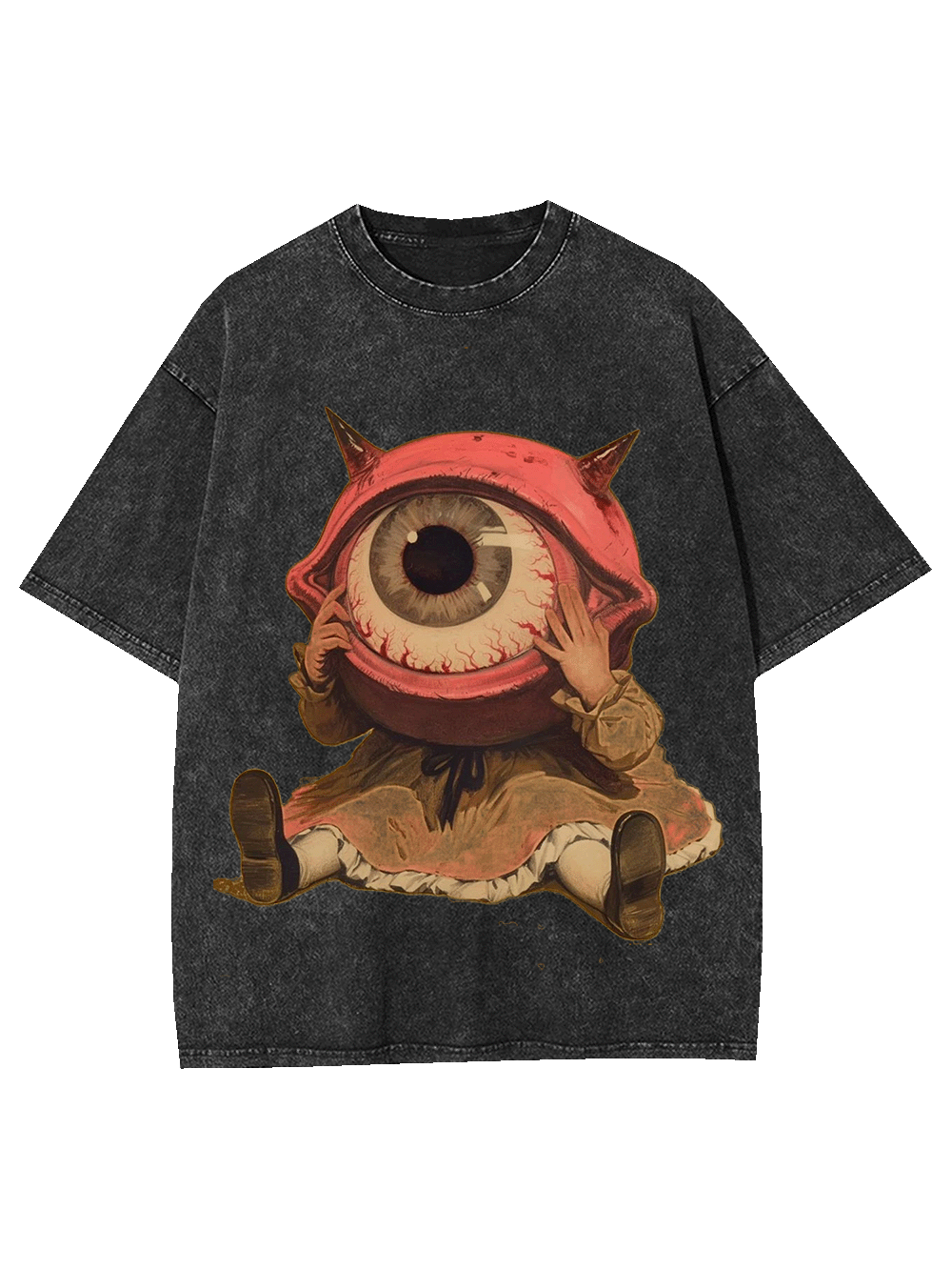 BIG EYE WASHED TSHIRT