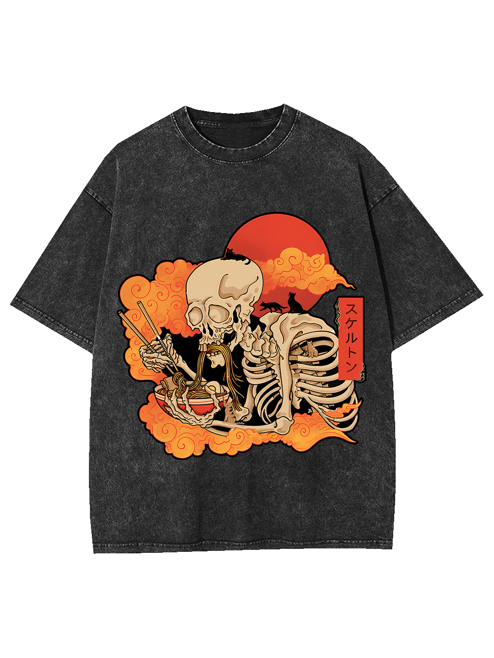 Ramen Skeleton Washed Tshirt