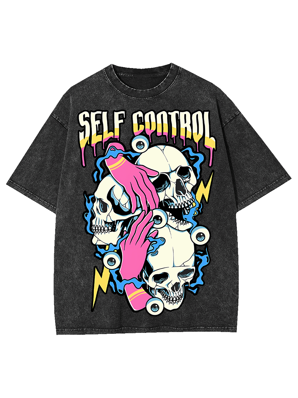 SELF CONTROL CHAOS WASHED TSHIRT