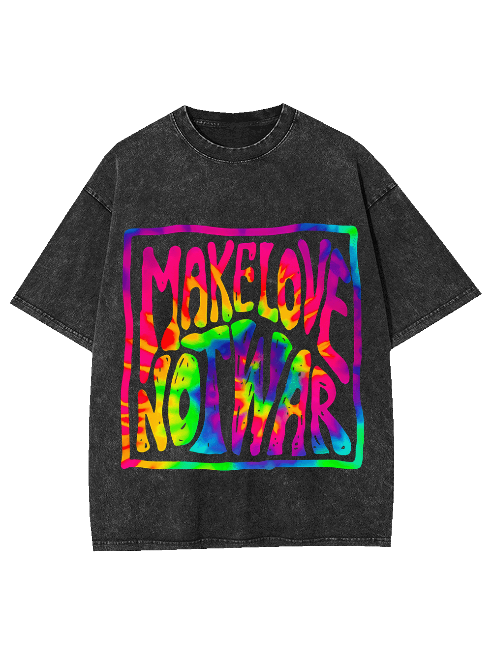 MAKE LOVE, NOT WAR WASHED TSHIRT