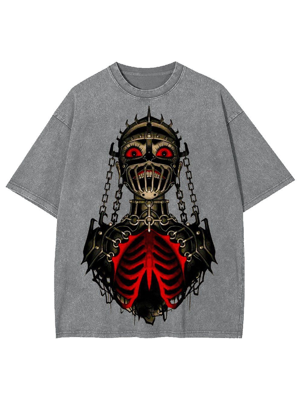 Caged Terror Washed Tshirt-ClassyOutlaw Sale