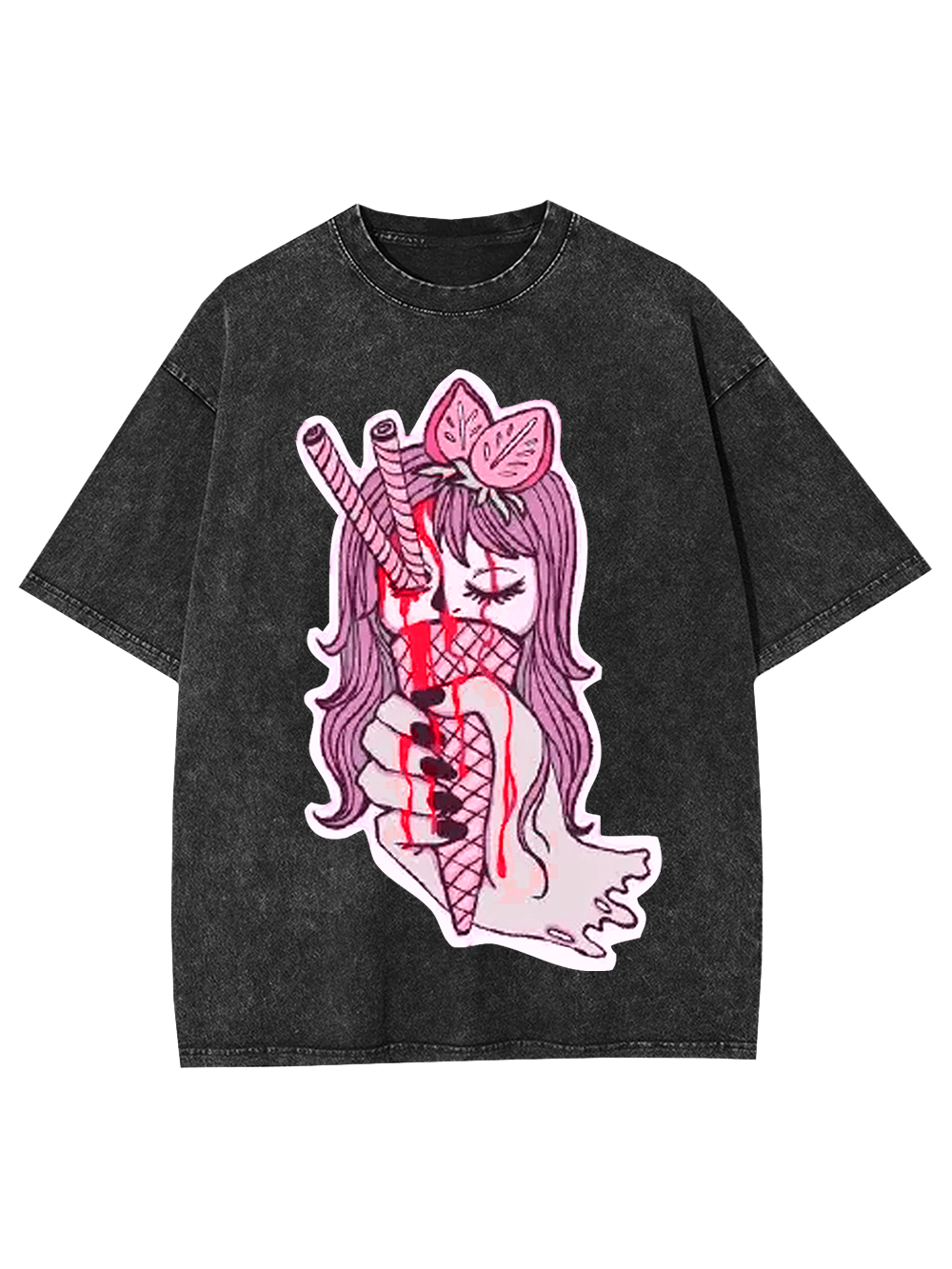 Bloody Dessert Washed Tshirt-ClassyOutlaw Sale