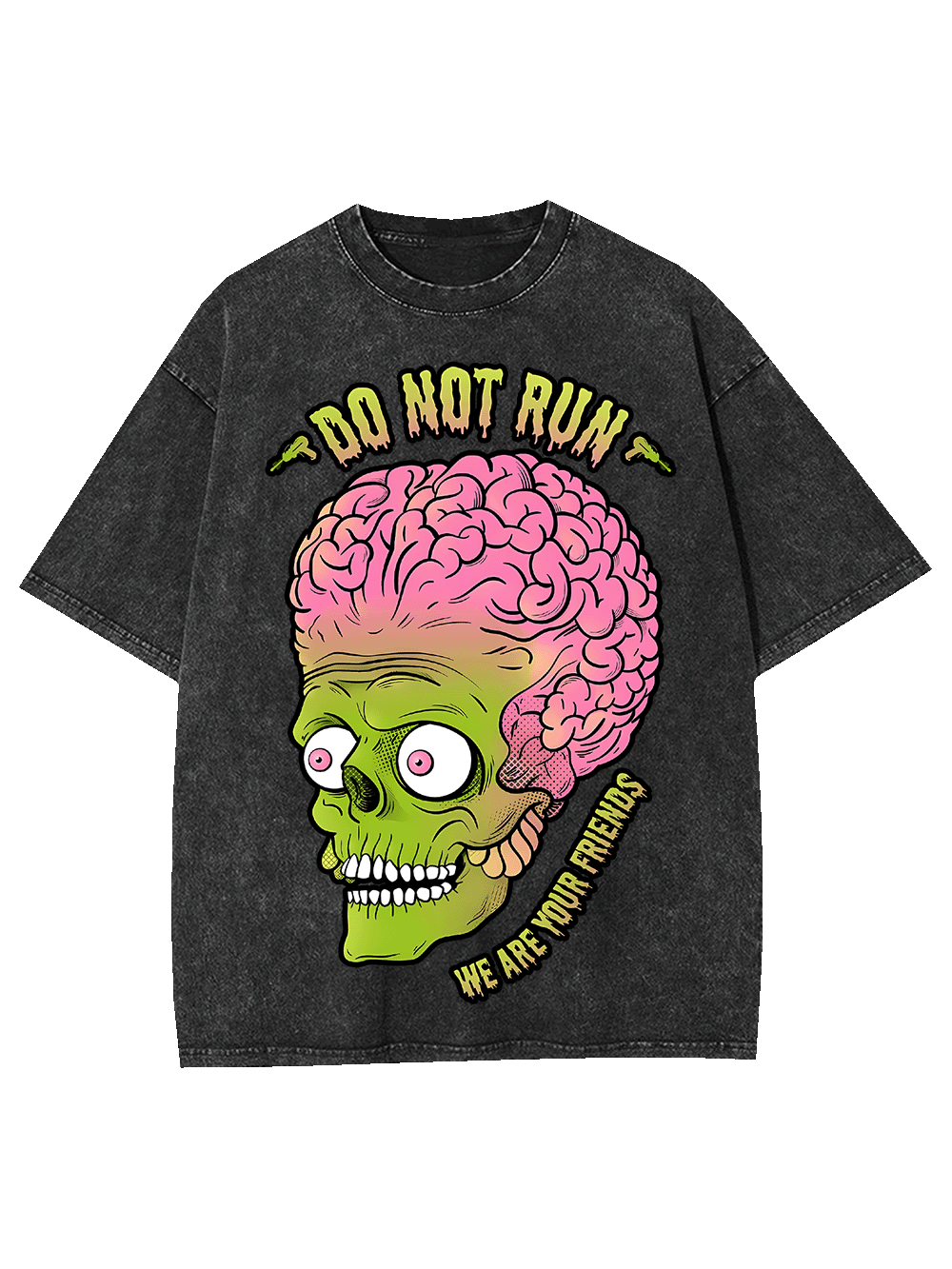 DO NOT RUN WE ARE YOUR FRIENDS WASHED TSHIRT