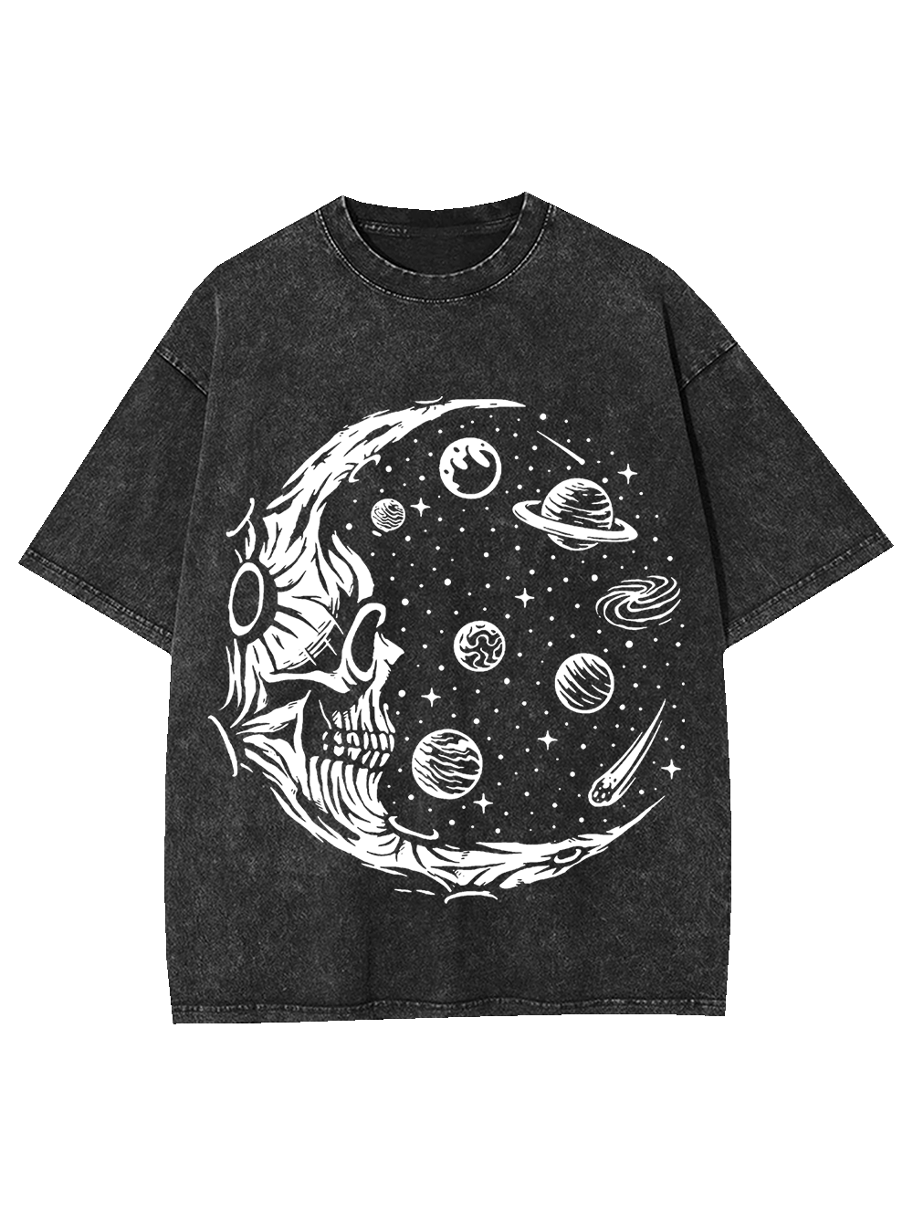 COSMIC SKULL MOON WASHED TSHIRT