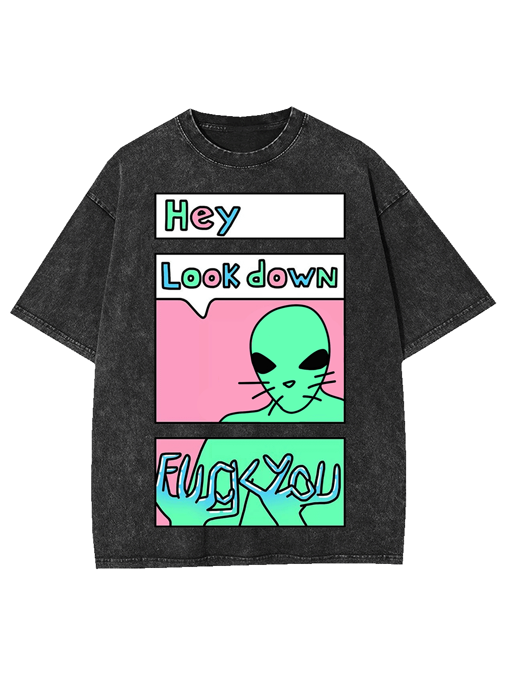 HEY LOOK DOWN WASHED TSHIRT