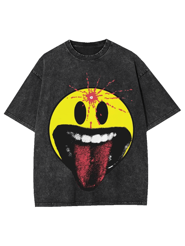 Smiley Madness Washed Tshirt