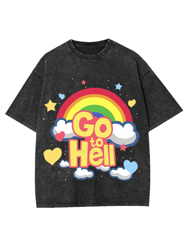 GO TO HELL WASHED TSHIRT