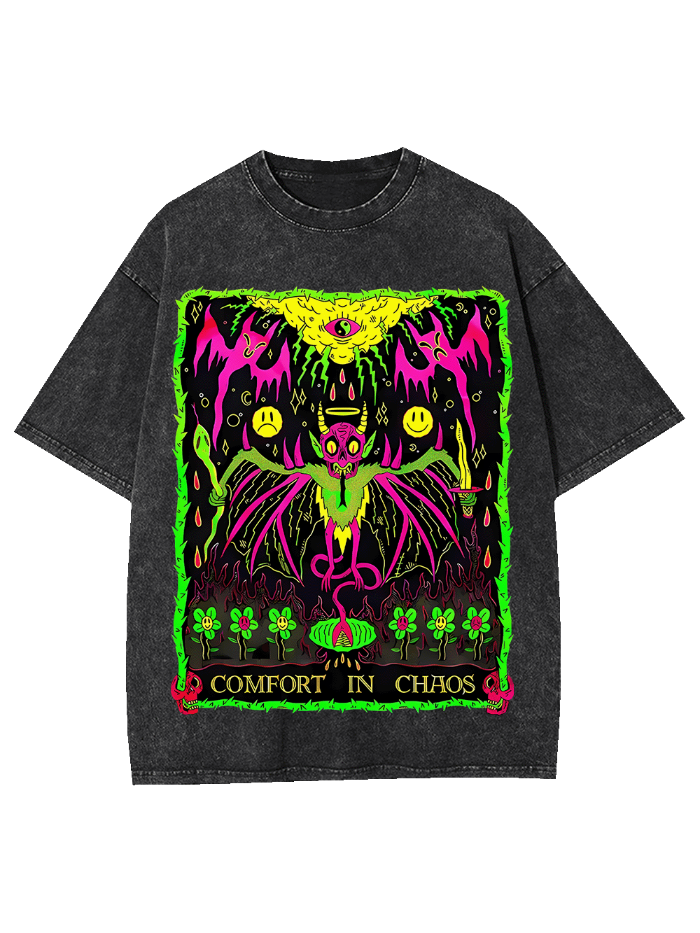 Cowfort In Chaos Washed Tshirt