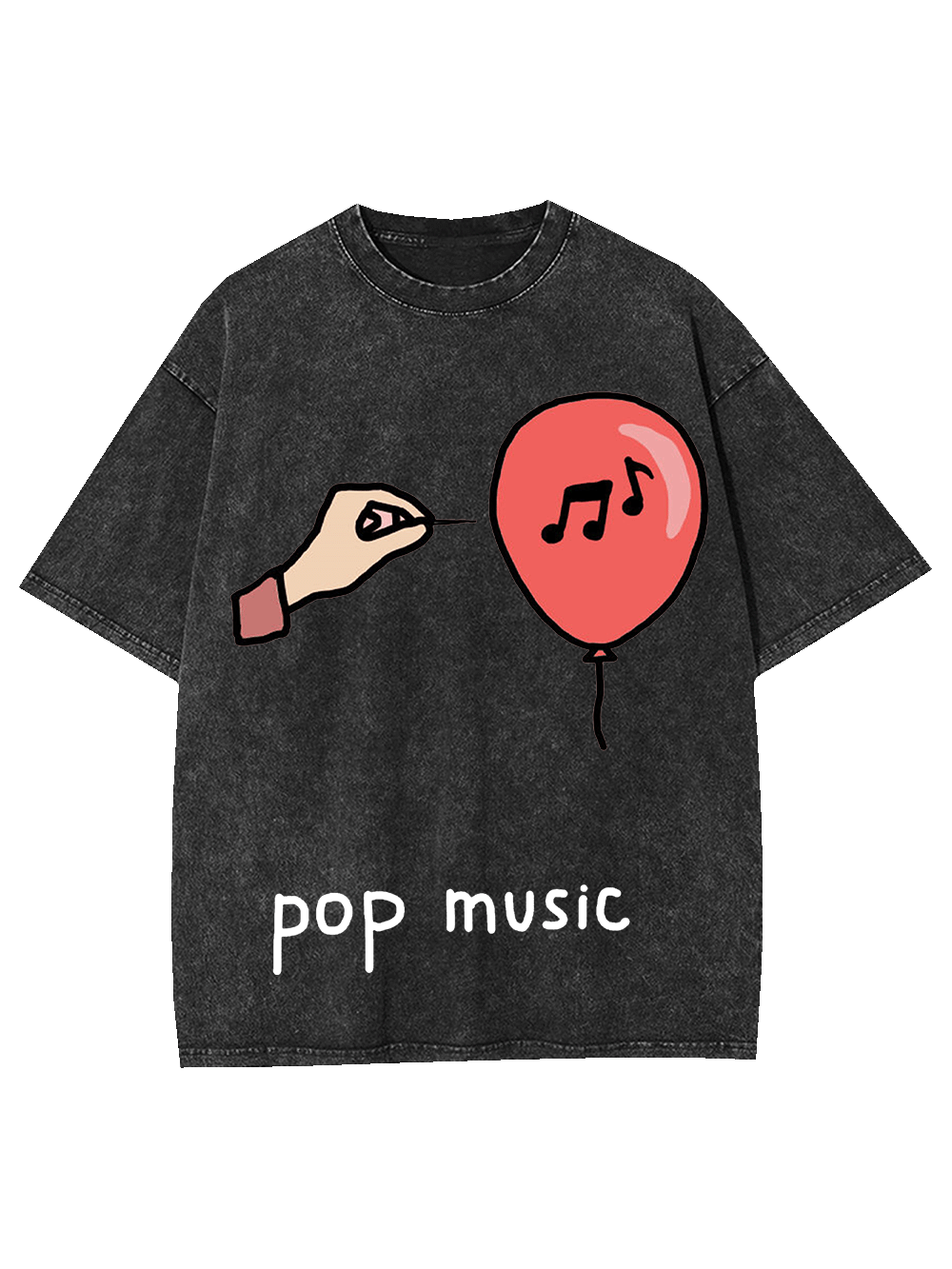 Pop Music Washed Tshirt