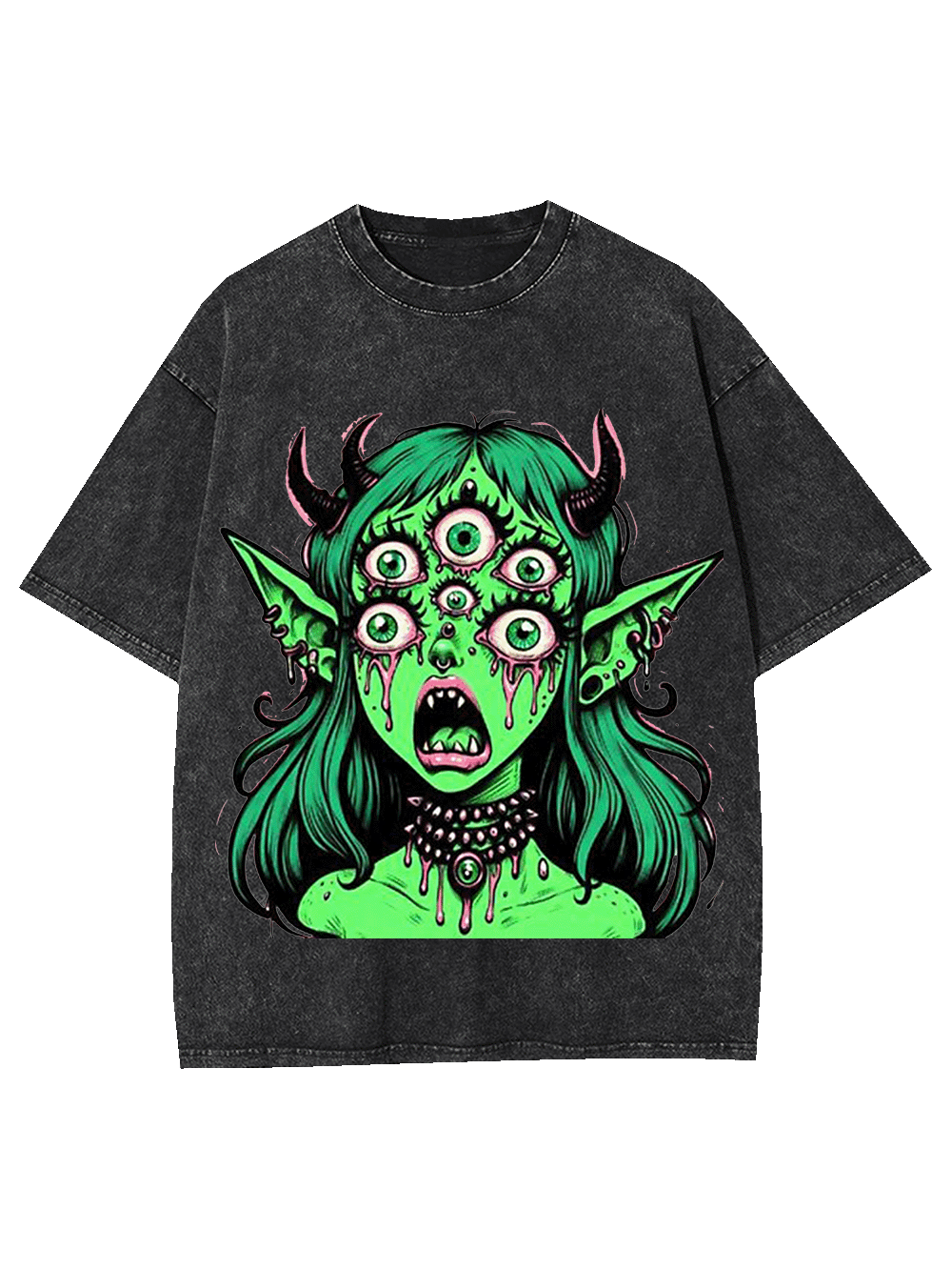 Multi-Eyed Demoness Washed Tshirt
