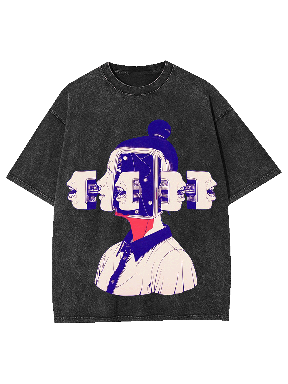 FRAGMENTED VOICES OF THE MIND WASHED TSHIRT