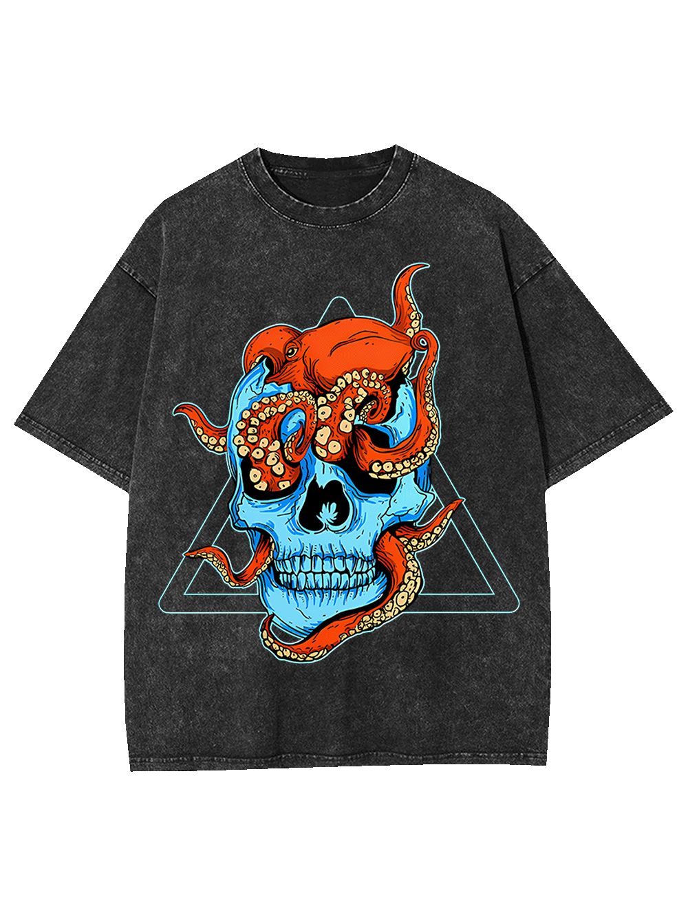 Tentacled Skull Washed Tshirt