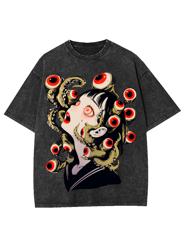 Eyes and Octopus Washed Tshirt