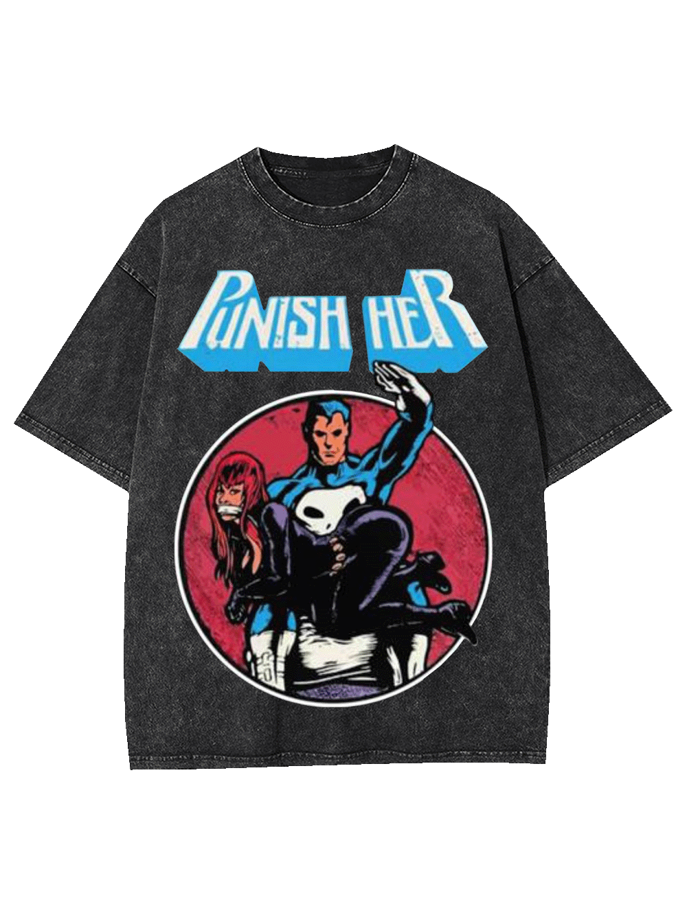 Psycho Helmet Cult Washed Tshirt-ClassyOutlaw Sale