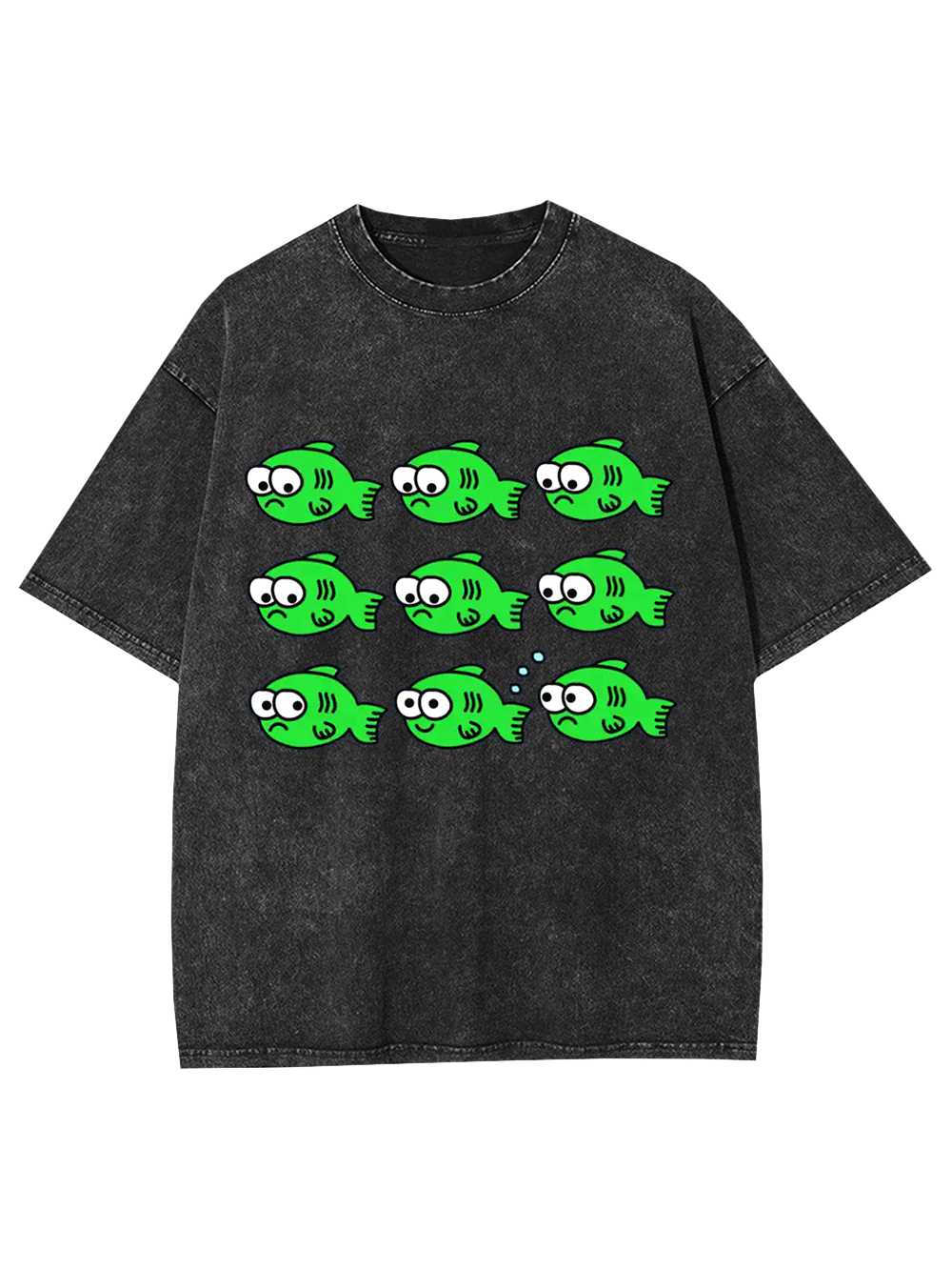 School of Quirky Fish Washed Tshirt