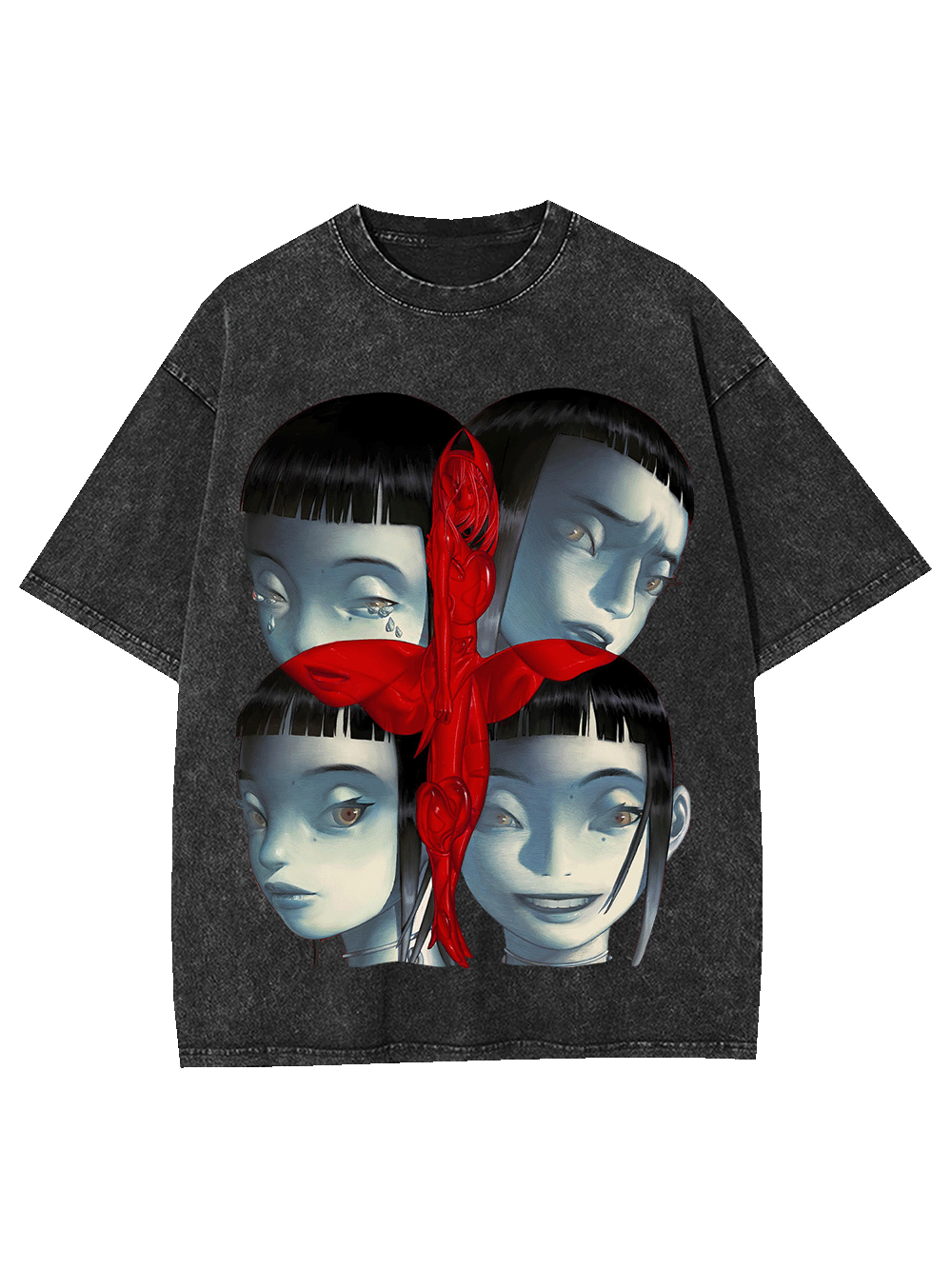 Faces of Duality Washed Tshirt
