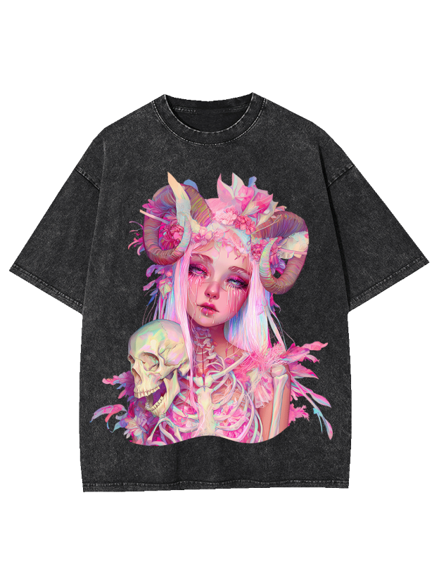 Ethereal Gothic Beauty Washed Tshirt