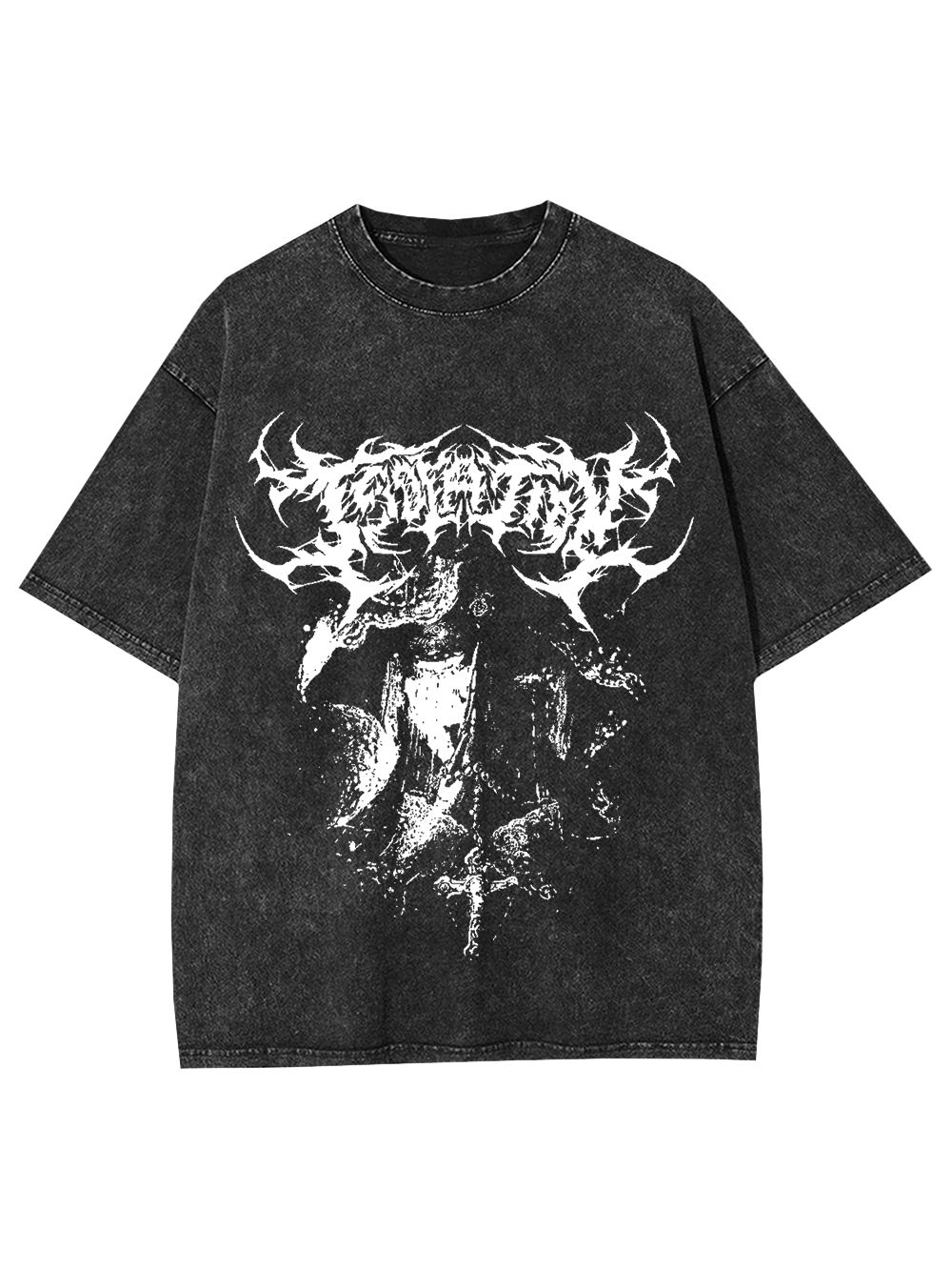 Dark Ritual Aesthetic Washed Tshirt