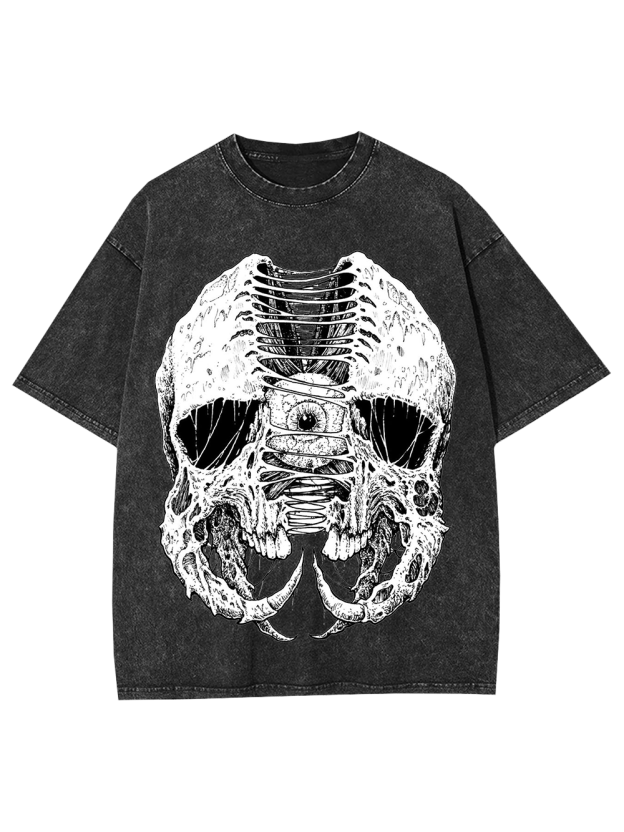 Laced Skull Washed Tshirt