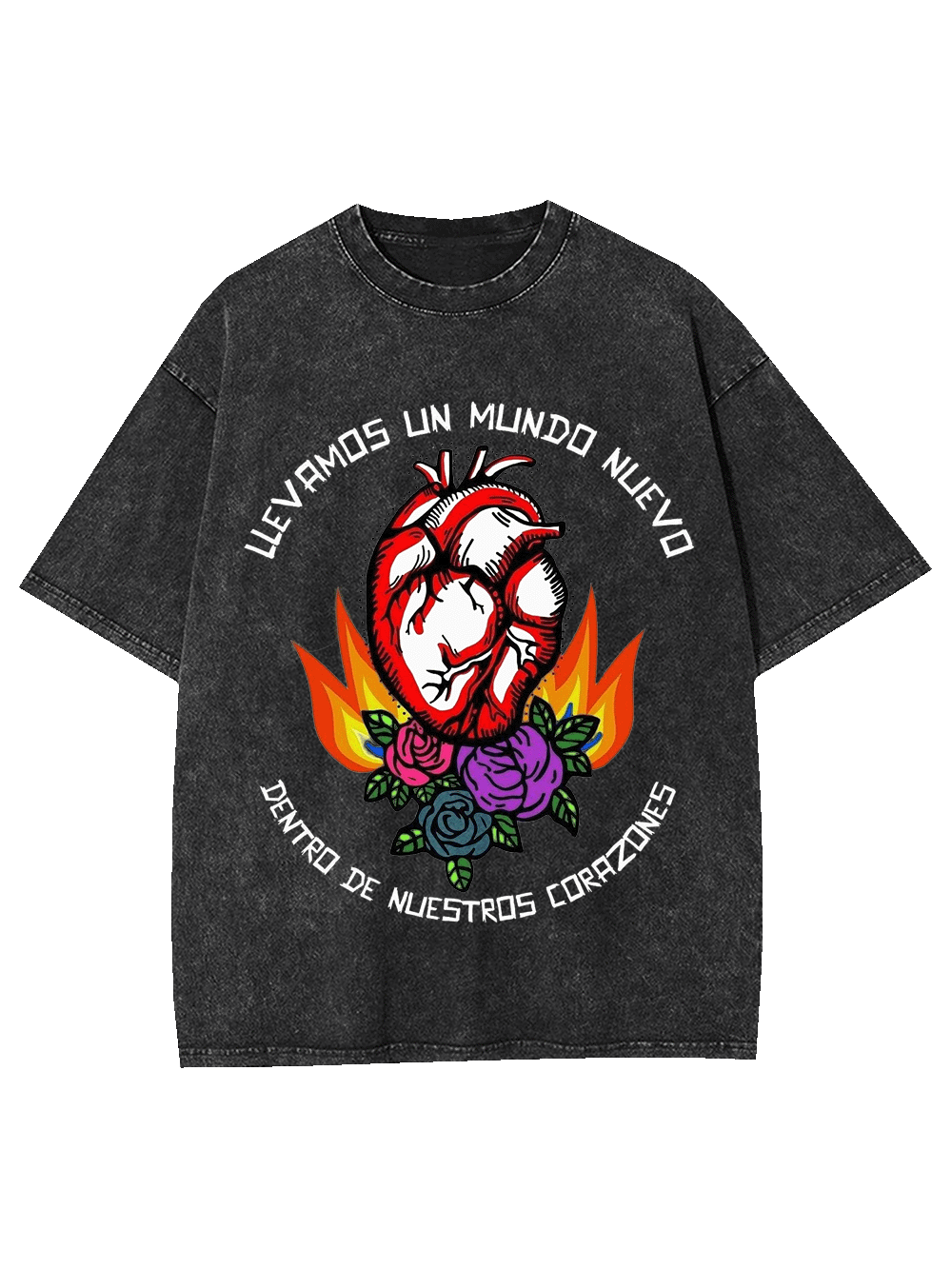 CORAZON FLOR WASHED TSHIRT