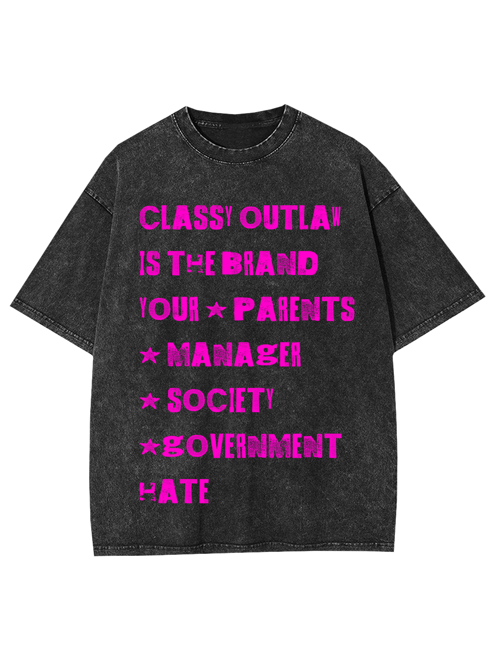 Classy Outlaw Rebellion Washed Tshirt