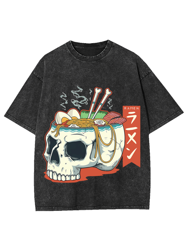 SKULL RAMEN DELIGHT WASHED TSHIRT