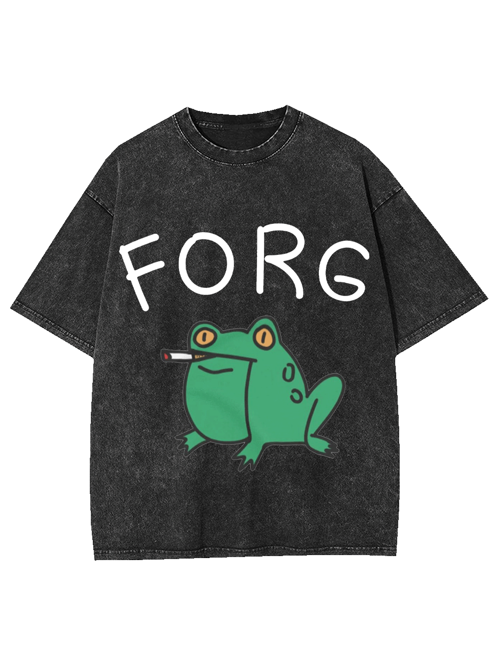 Forg the Smoking Frog Washed Tshirt