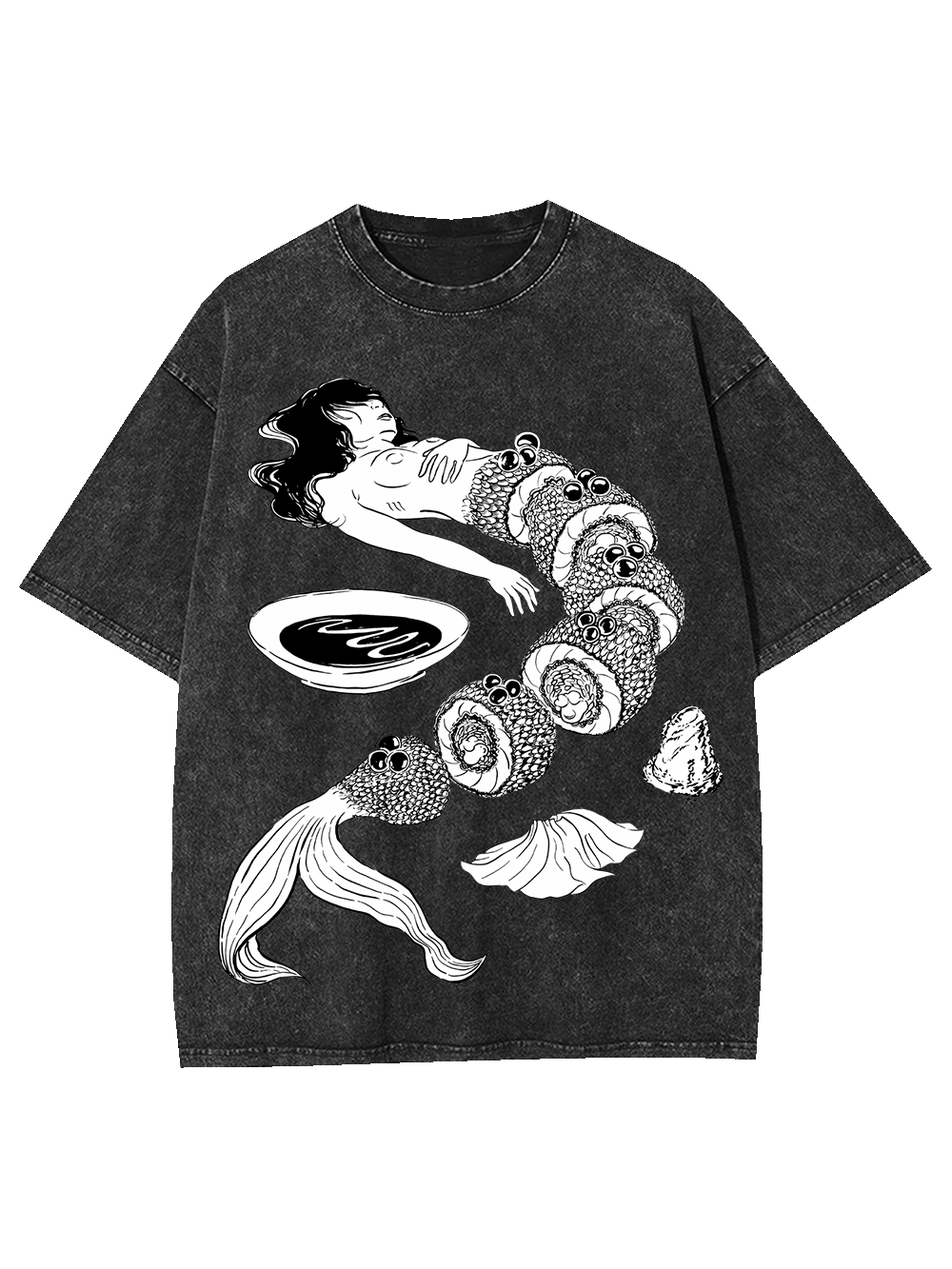 Human Sushi Slices Washed Tshirt-ClassyOutlaw Sale