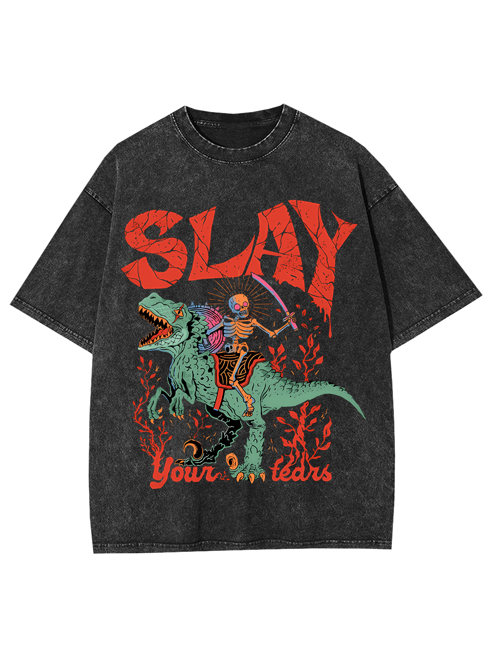 Slay Washed Tshirt-ClassyOutlaw Sale