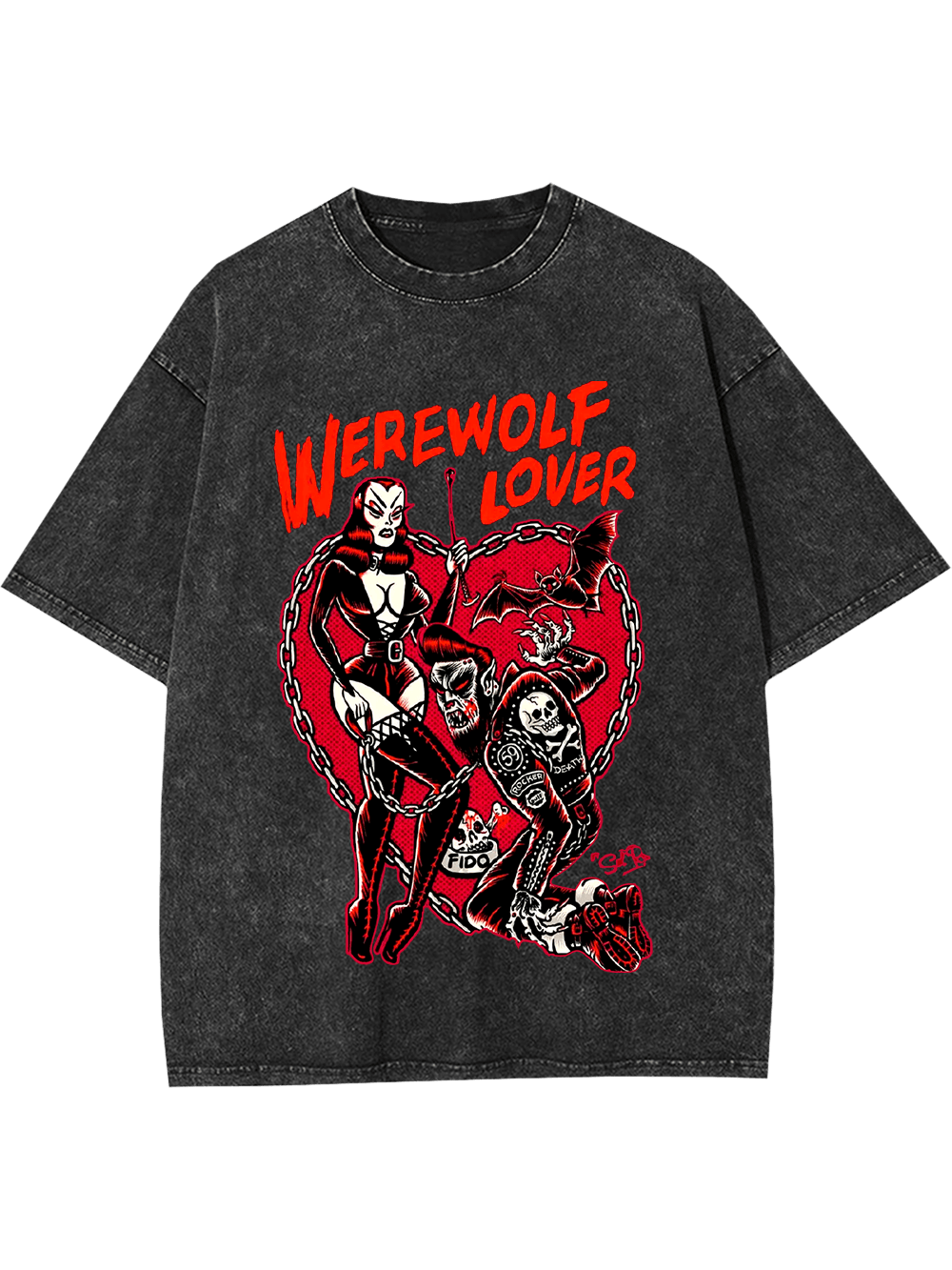 WEREWOLF LOVER Washed Tshirt
