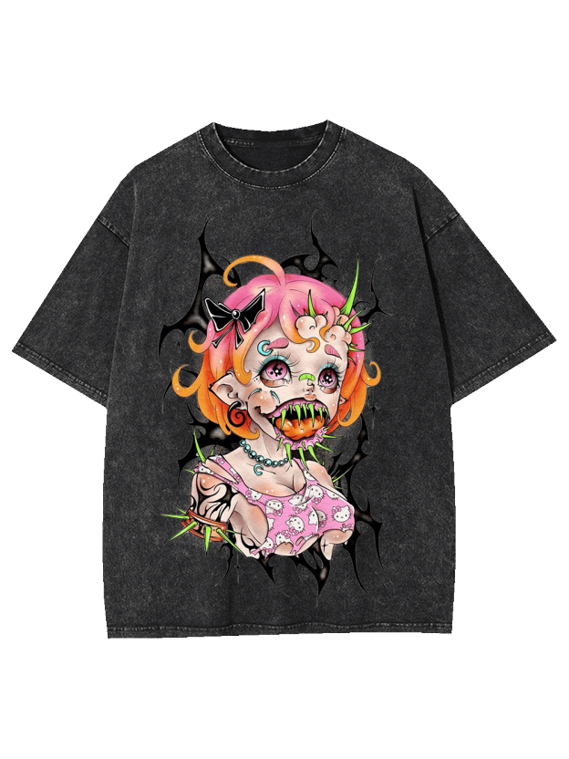 Twisted Kawaii Washed Tshirt