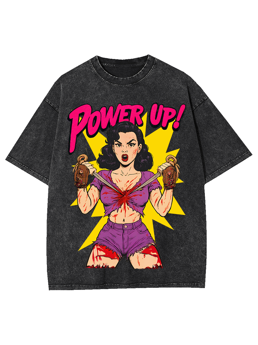 Power Up! Washed Tshirt