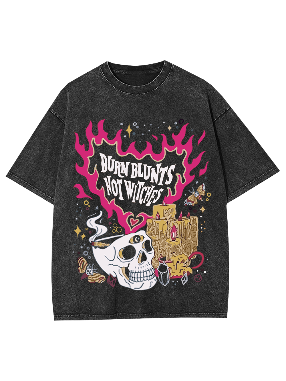 Burn Blunts Not Witches Washed Tshirt