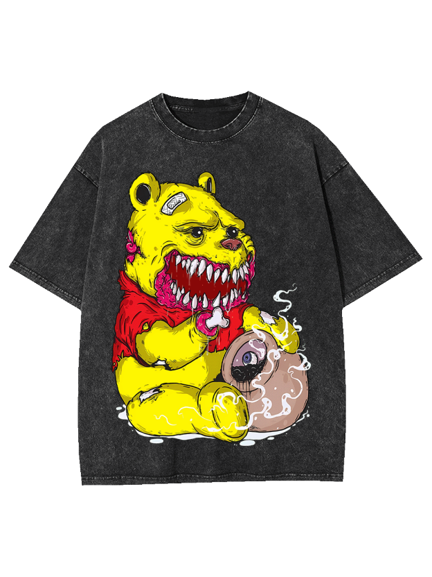Ferocious Bear with a Twisted Appetite Washed Tshirt