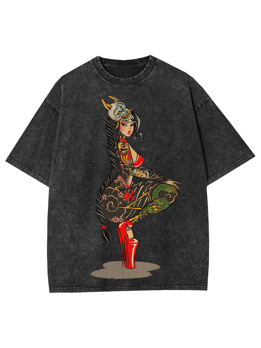 Tattooed Warrior Washed Tshirt