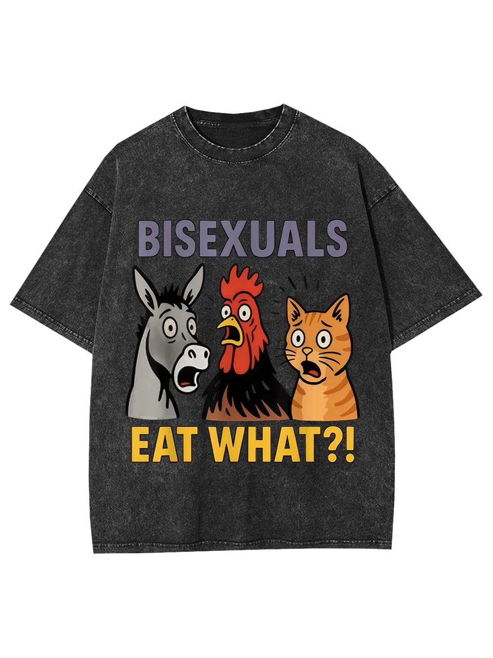 Bisexuals Eat What?! Washed Tshirt