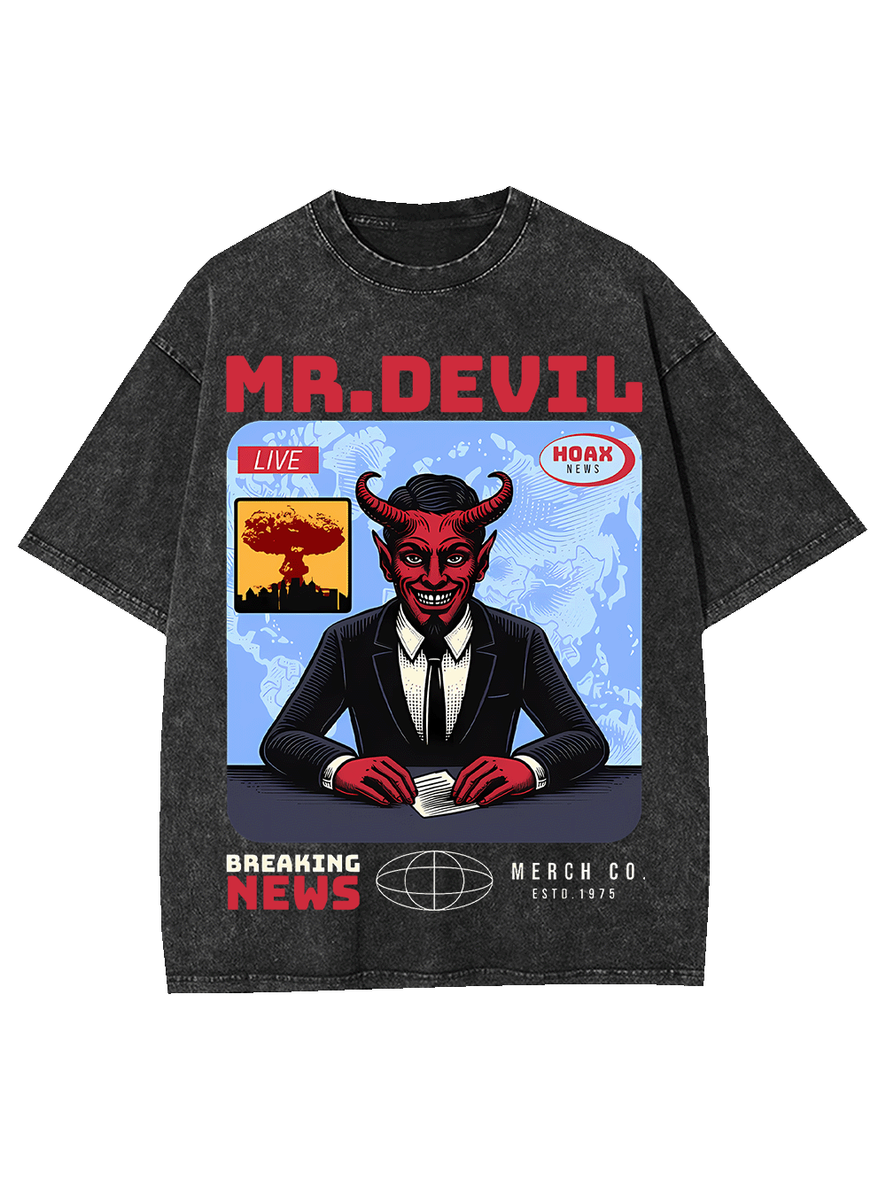 BREAKING NEWS WASHED TSHIRT