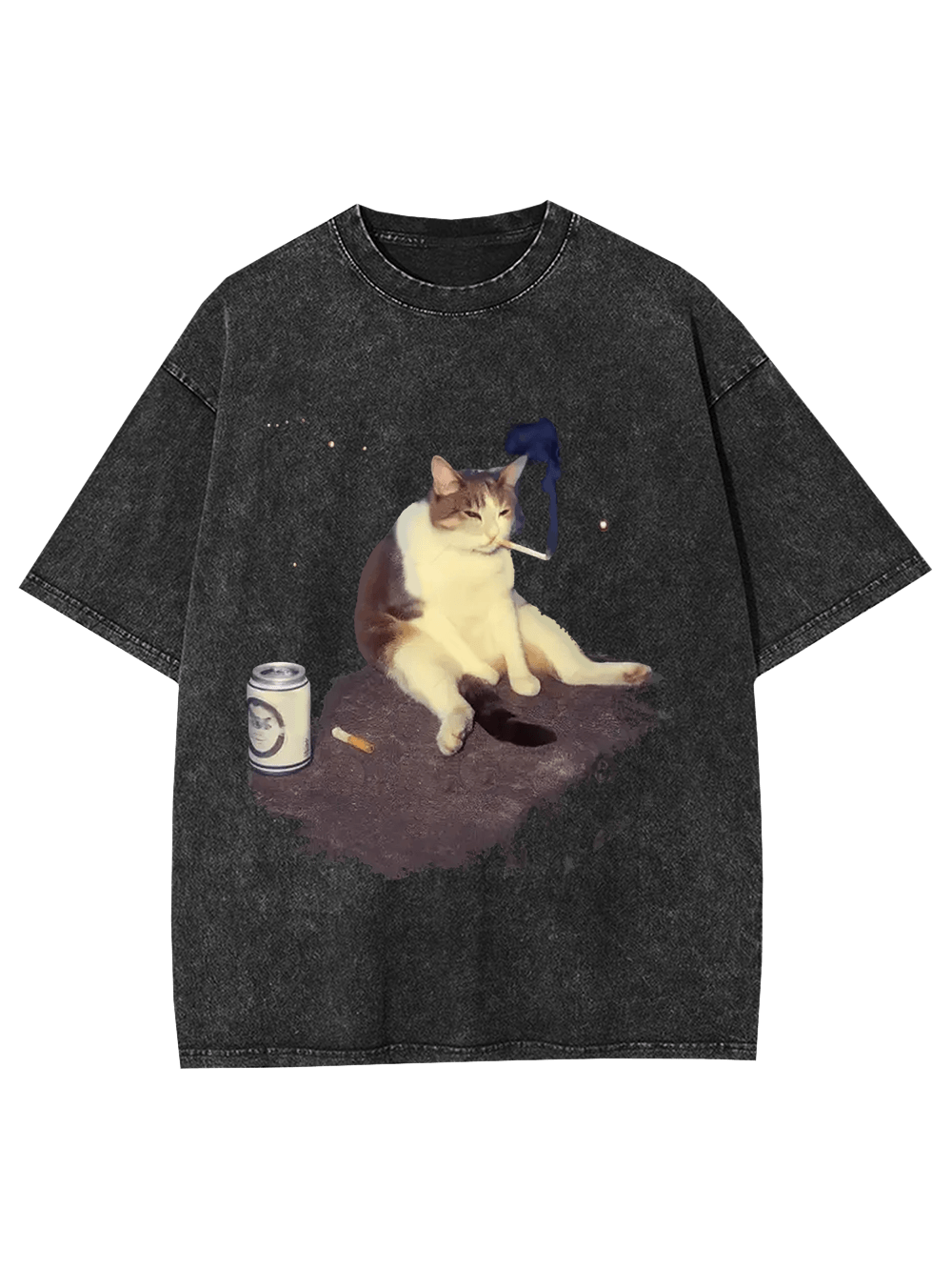 Chill Cat Vibes Washed Tshirt Washed Tshirt