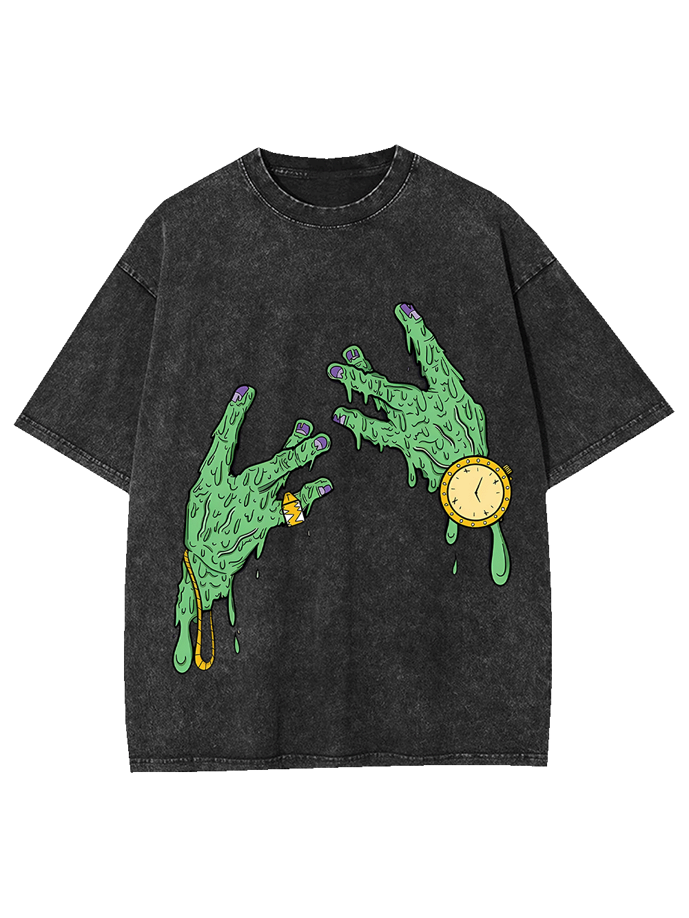 Melting Hands Washed Tshirt-ClassyOutlaw Sale