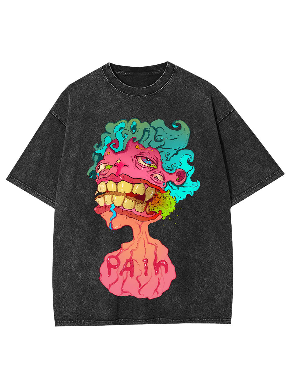 Colorful Chaos of Pain Washed Tshirt