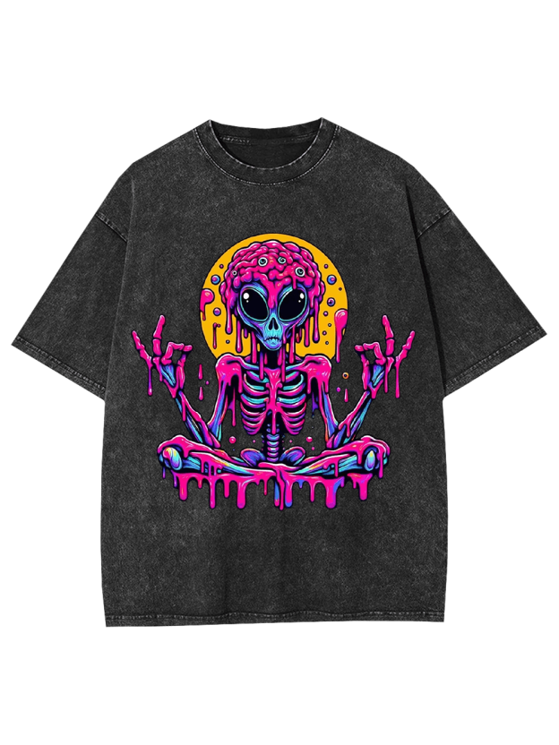 Melting Alien Zen Washed Tshirt