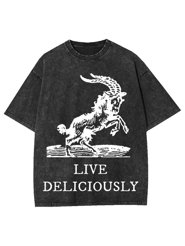 Live Deliciously Washed Tshirt