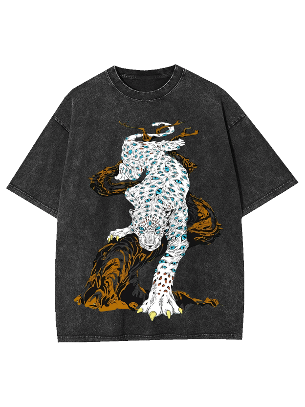 Eyes Of A Leopard Washed Tshirt